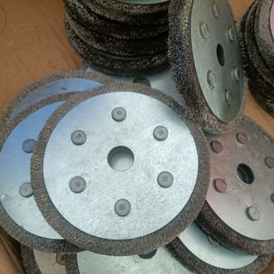 150 * 82mm Rivet Steel Wire Wheel Brush Circular Polishing And Grinding Wheel