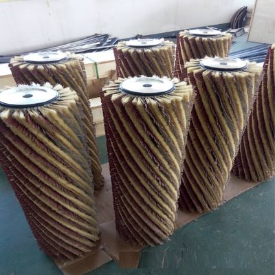 80/120/240 Grit Wood Sanding / Polishing Brush With Sandpaper And Sisal