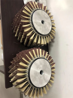 80/120/240 Grit Wood Sanding / Polishing Brush With Sandpaper And Sisal