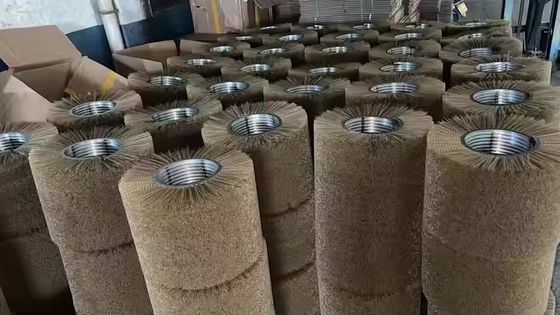 Double Stainless Steel Belt Spiral Roller Brush With Or Without Shaft