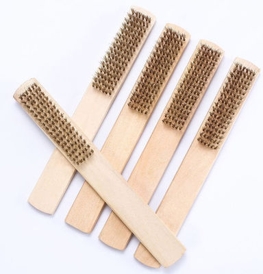 Heavy Duty Scratch Brush Stainless Steel Wire Brush For Cleaning Rust With Wooden Handle
