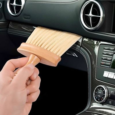 Multifunctional Gap Cleaning Wooden Dust Brush Soft Bristles Keyboard Clean Brush