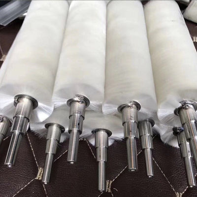 Brass Steel Wire Polishing Roller Brush For Heavy Industry Derusting