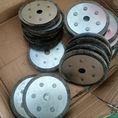 150 * 82mm Rivet Steel Wire Wheel Brush Circular Polishing And Grinding Wheel