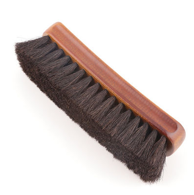 Shoe Cleaner 100% Natural Wooden Horsehair Shine Shoe Brush Clothing Brush