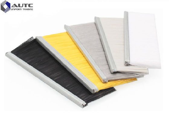 Aluminium Holder Stainless Steel Strip Brush , Industrial Cleaning Brushes Door Shielding