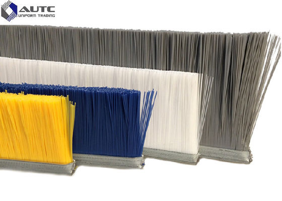 Aluminium Holder Stainless Steel Strip Brush , Industrial Cleaning Brushes Door Shielding