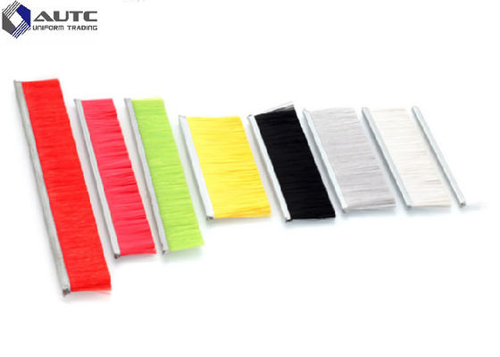 Aluminium Holder Stainless Steel Strip Brush , Industrial Cleaning Brushes Door Shielding
