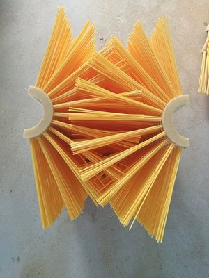 Yellow Nylon 500*900mm Semicircle Combination Brush Roller For Shot Blasting Cleaning Steel Machine Brush Roller Brush