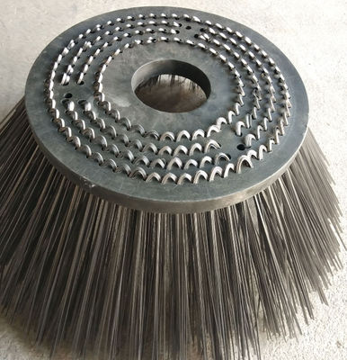 400*100mm Steel Wire Rotary Side Brush For Johnston Sweeper Steel Wire Gutter Broom Side Broom