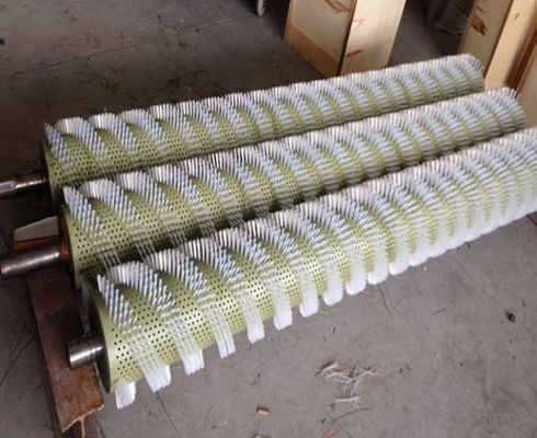 Nylon Cleaning Brush Roller Spiral Winding PP Brush Roller  Industrial Brush Rod