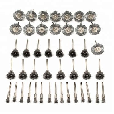 3mm Shank Polishing Drill Tools Brass Wire Wheel Brush for Die Grinder
