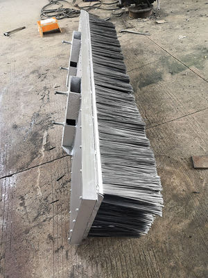 Stainless Steel Flat Wire Bristle Tractor Attachment Brush Floor Sweeping Forklift Brush